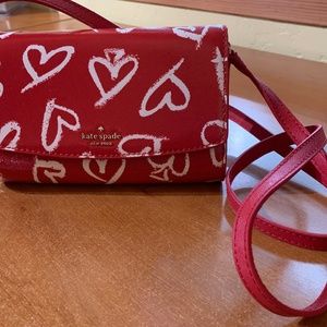 Kate Spade Laurel Way Lipstick Hearts Bitsy & Addison Crossbody
